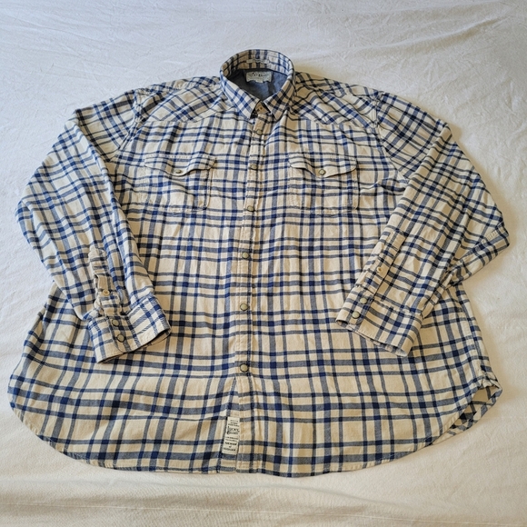 Lucky Brand Other - Lucky Brand Mens Flannel Pearl Snap Shirt Size XXL Western Plaid Long Sleeve